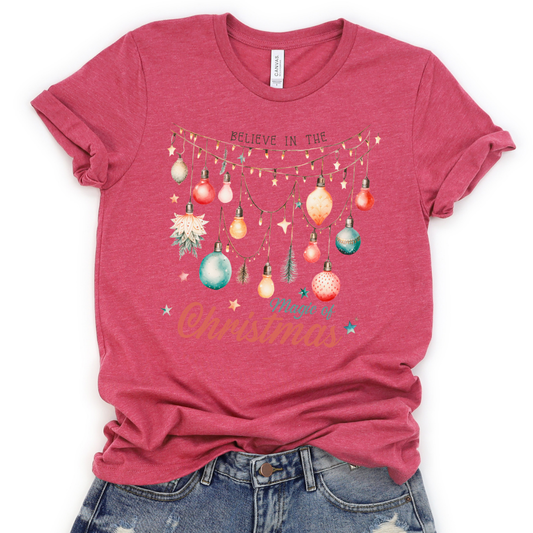 Christmas ornaments and lights t-shirt