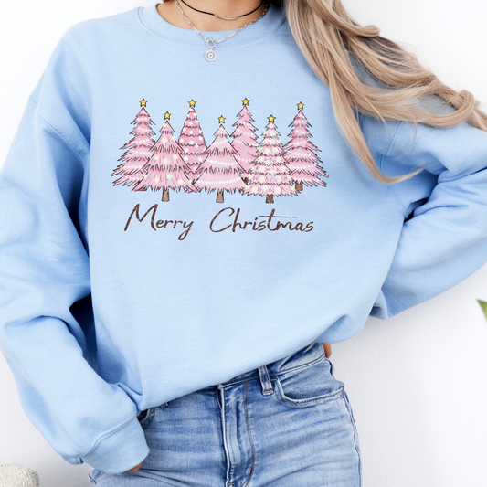 Merry Christmas Pink style women's sweatshirt