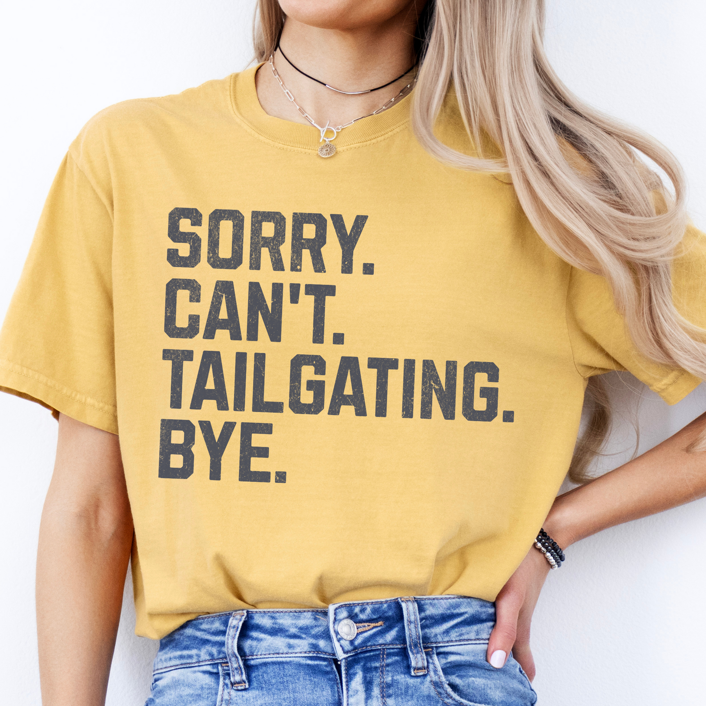 Sorry Can't Tailgating Bye Unisex Graphic T-shirt | ATTA TOOD®