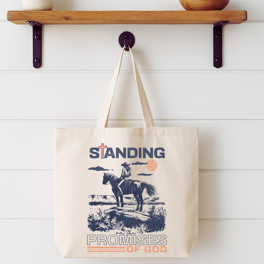 Cowgirl Western Canvas Tote Bag | Faithbased | ATTA TOOD®