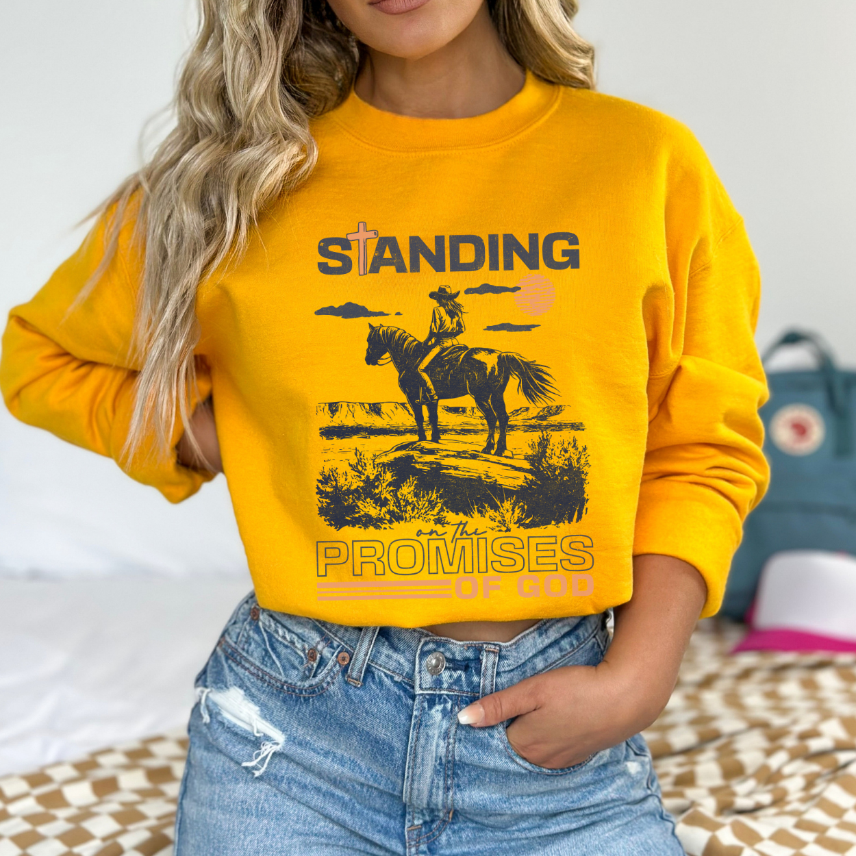 Promises of God Cowgirl Christian Graphic Sweatshirt | ATTA TOOD®