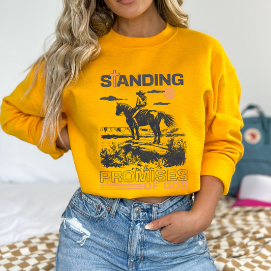 Promises of God Cowgirl Christian Graphic Sweatshirt | ATTA TOOD®