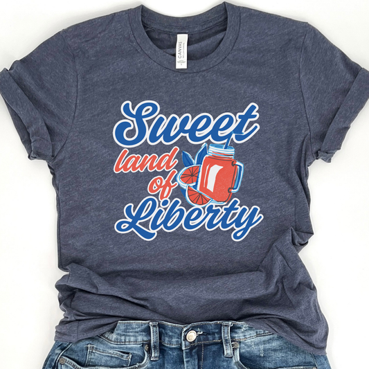 Sweet Land of Liberty Patriotic Unisex Graphic T-Shirt | ATTA TOOD®