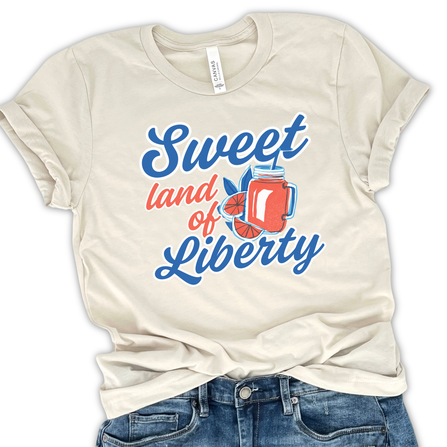 Sweet Land of Liberty Patriotic Unisex Graphic T-Shirt | ATTA TOOD®