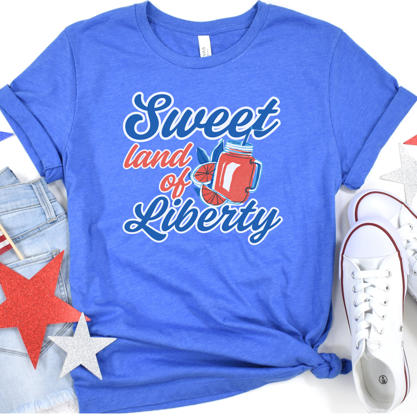 Sweet Land of Liberty Patriotic Unisex Graphic T-Shirt | ATTA TOOD®
