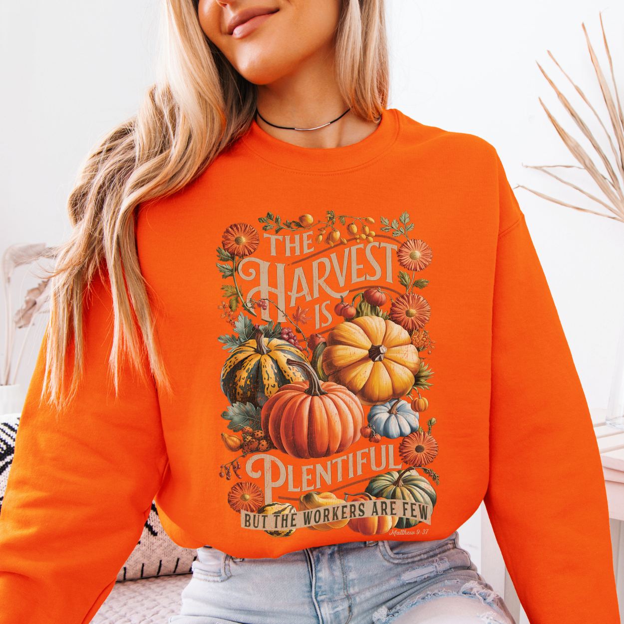 Plentiful Harvest Christian Fall Graphic Sweatshirt | ATTA TOOD®