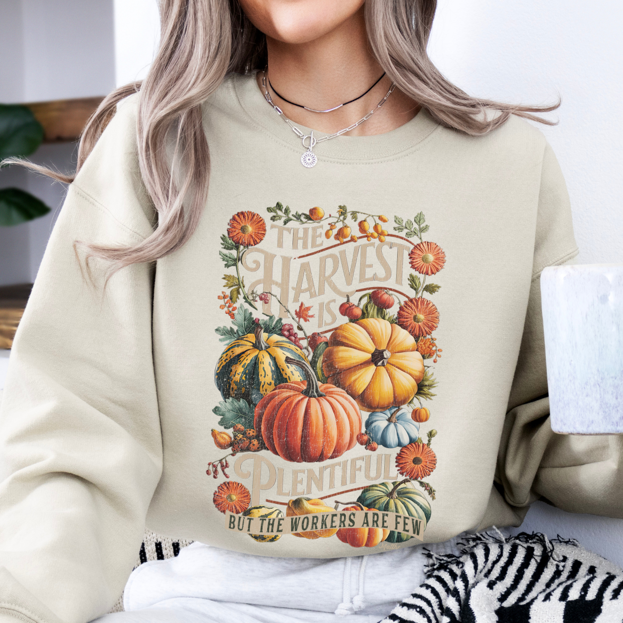 Plentiful Harvest Christian Fall Graphic Sweatshirt | ATTA TOOD®