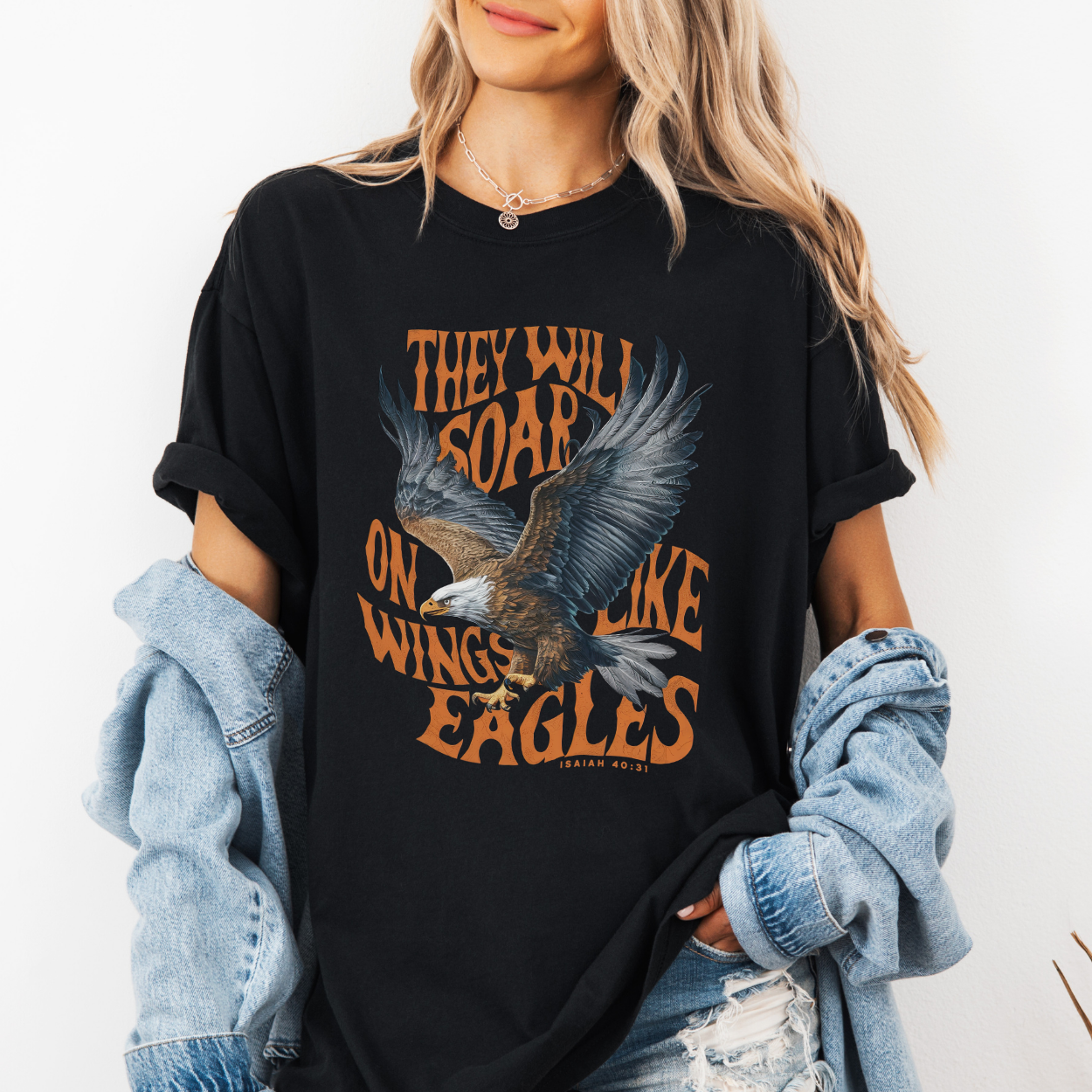Wings of an Eagle Christian Scripture Graphic T-Shirt | ATTA TOOD®
