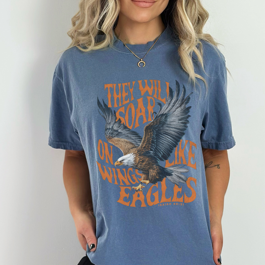 Wings of an Eagle Christian Scripture Graphic T-Shirt | ATTA TOOD®