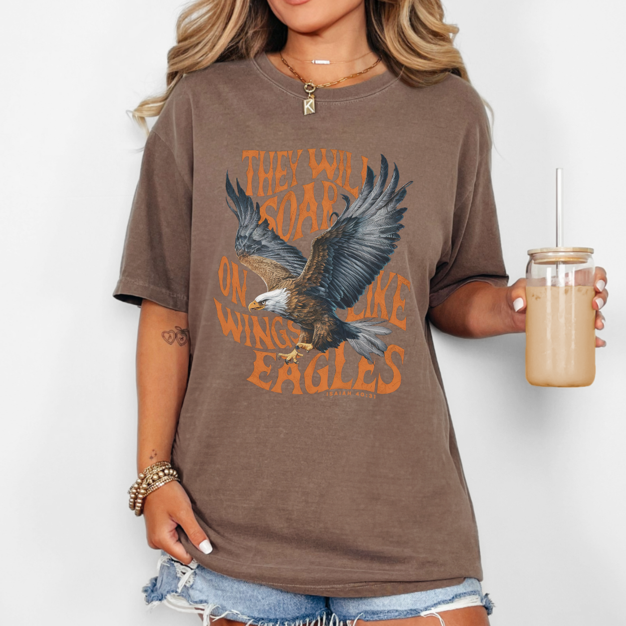 Wings of an Eagle Christian Scripture Graphic T-Shirt | ATTA TOOD®