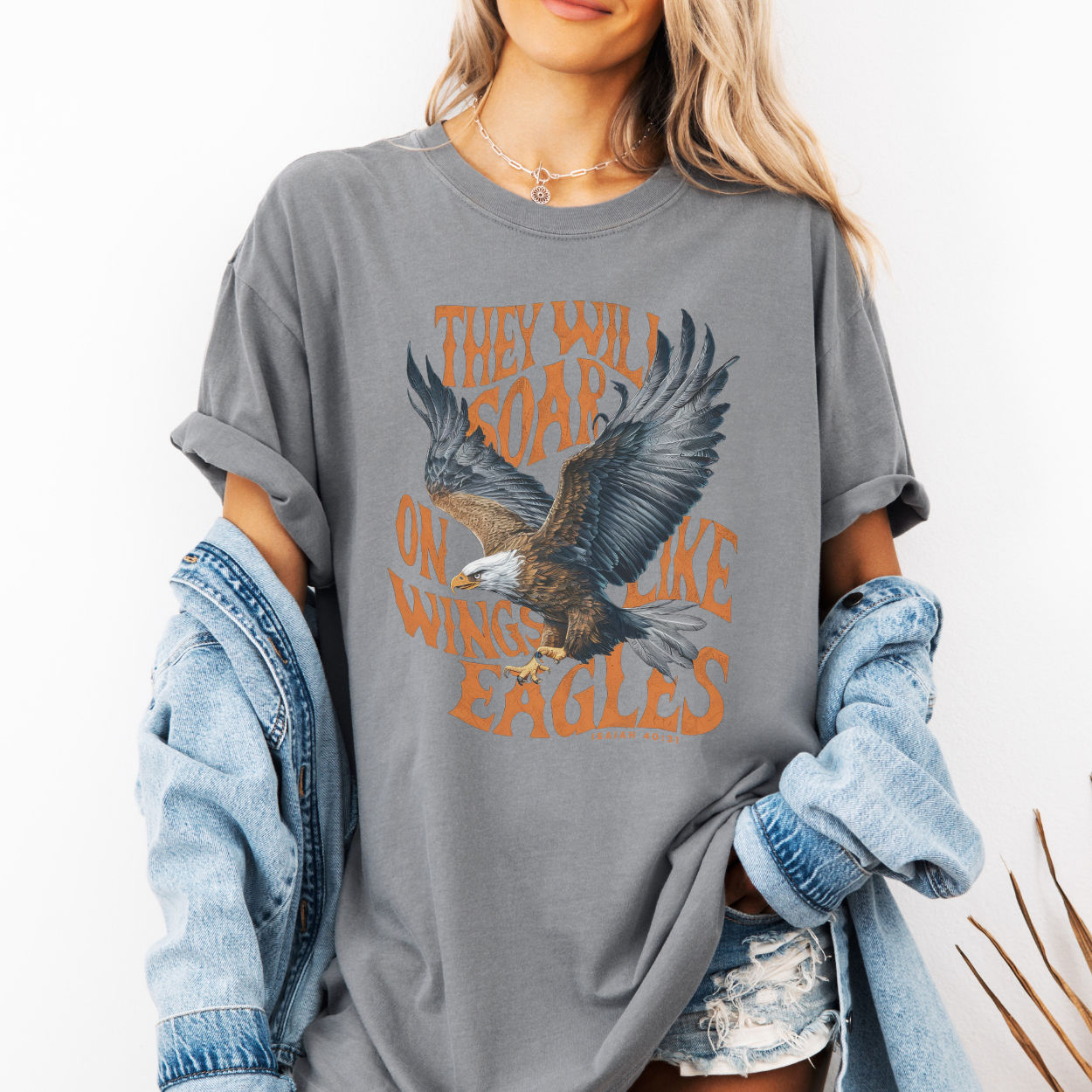 Wings of an Eagle Christian Scripture Graphic T-Shirt | ATTA TOOD®