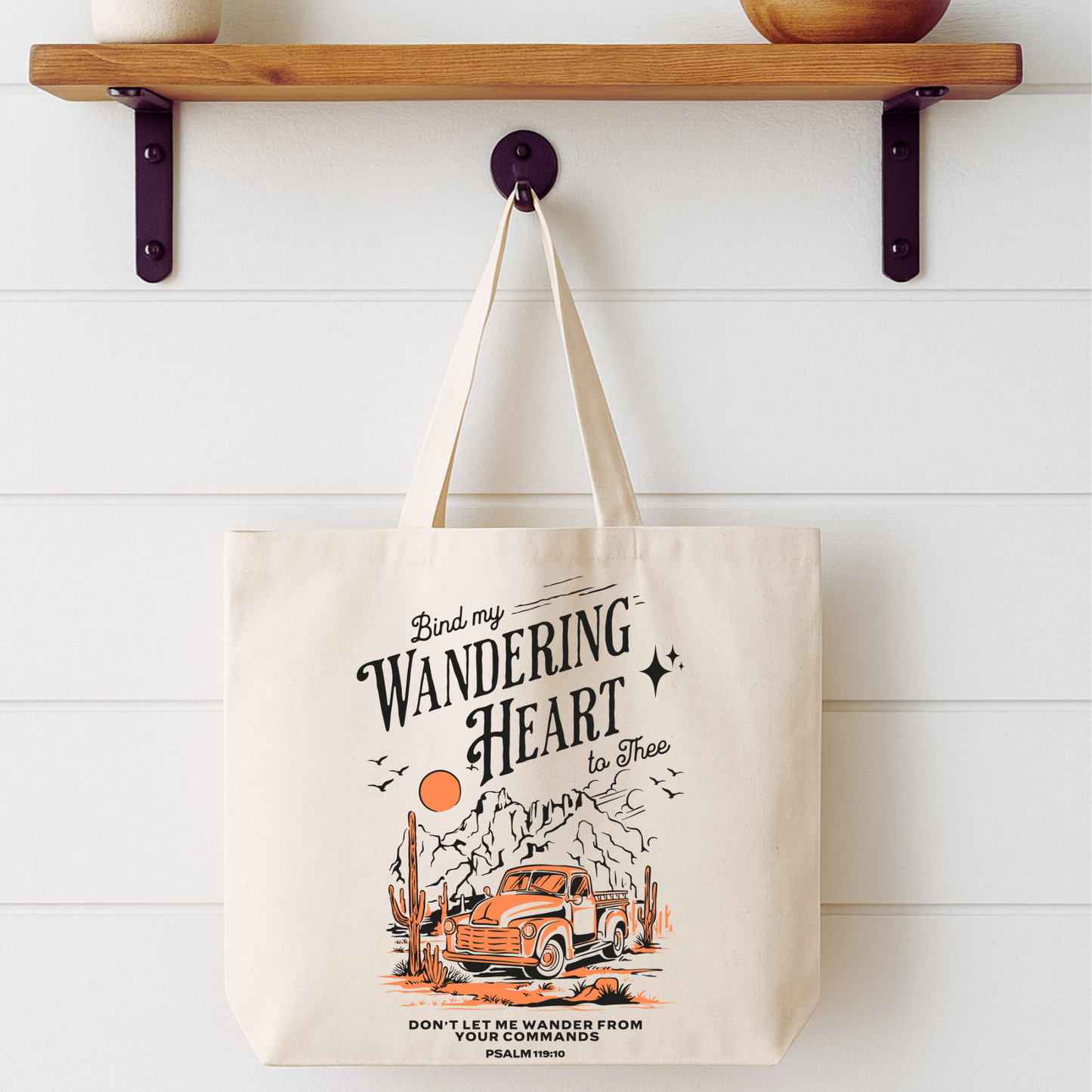 Wandering Heart Vintage Truck Tote Bag | Faithbased | ATTA TOOD®