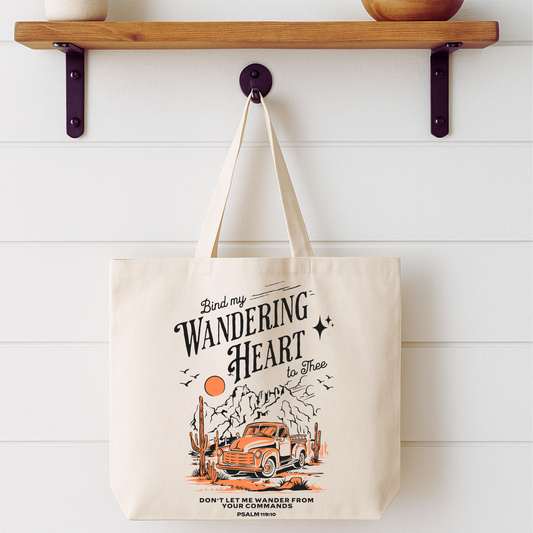 Wandering Heart Vintage Truck Tote Bag | Faithbased | ATTA TOOD®