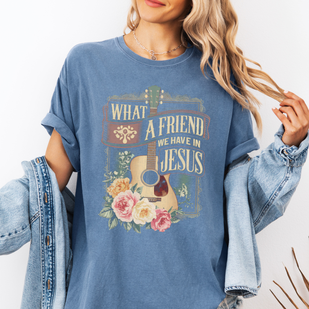 What a Friend in Jesus Country Christian Graphic T-Shirt | ATTA TOOD®