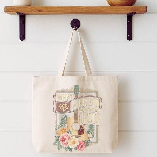 What A Friend We Have In Jesus Tote Bag | Faithbased | ATTA TOOD®