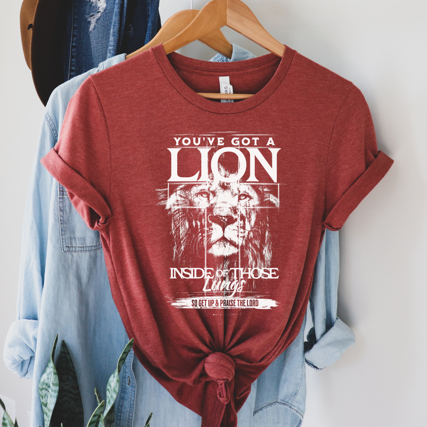 You've got a lion inside those lungs graphic t-shirt
