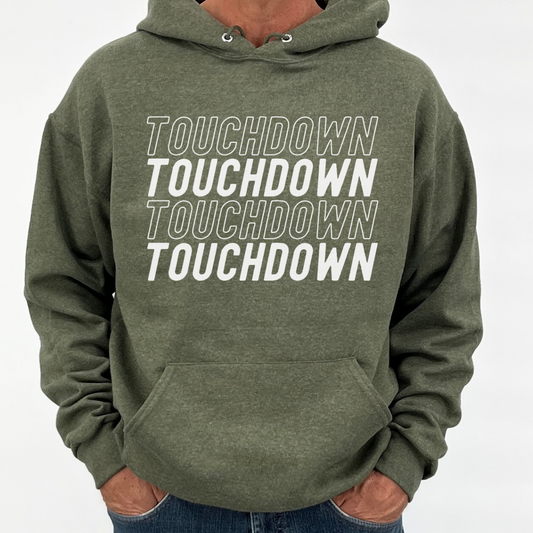Football touchdown unisex hooded sweatshirt | ATTA TOOD®