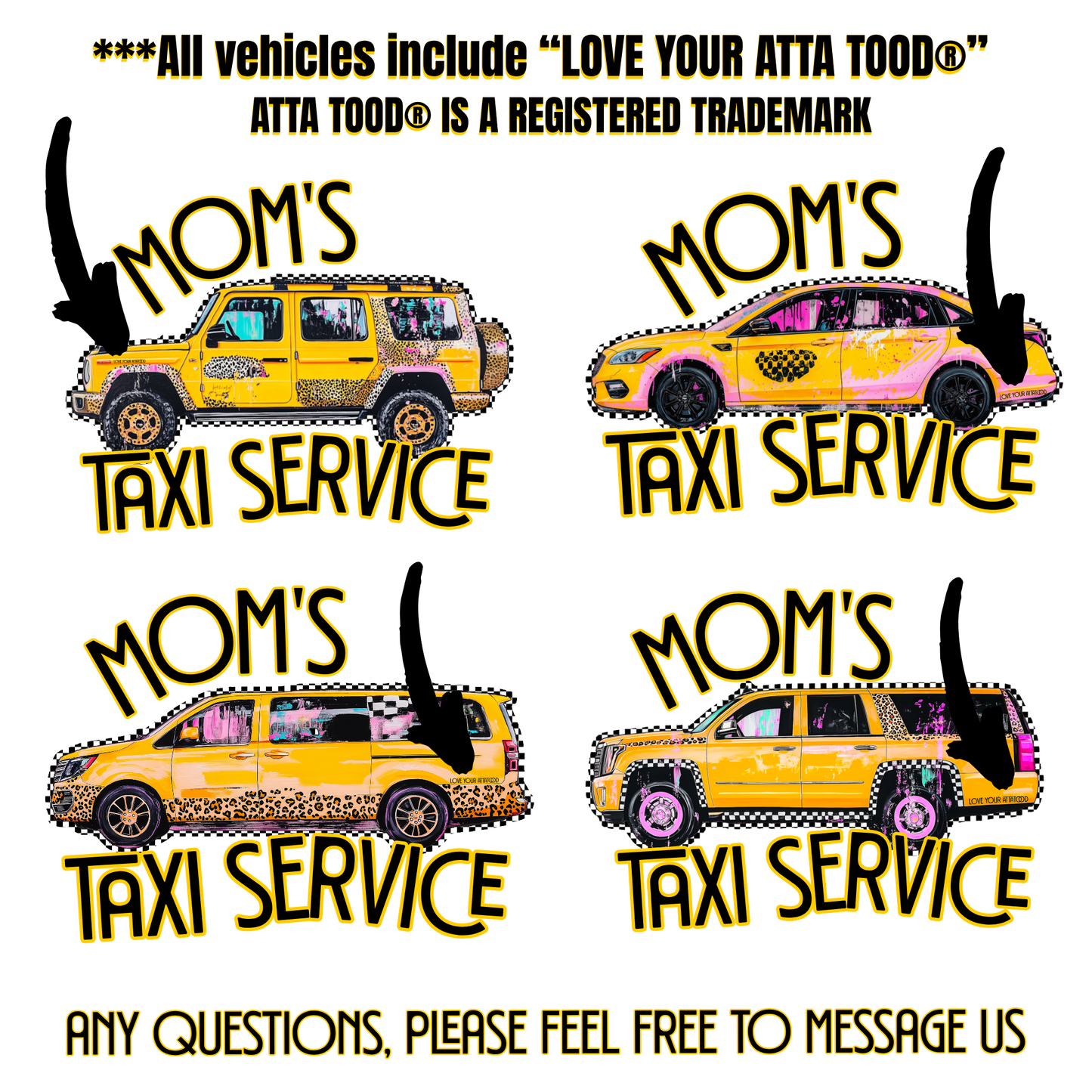 Mom's Taxi Mini Van Graphic Comfort Colors Tee | ATTA TOOD