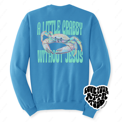 Beach Crab Christian Graphic Sweatshirt | Faith | Coastal