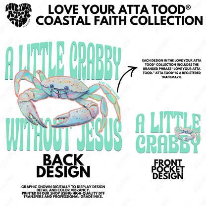 Beach Crab Christian Graphic Sweatshirt | Faith | Coastal