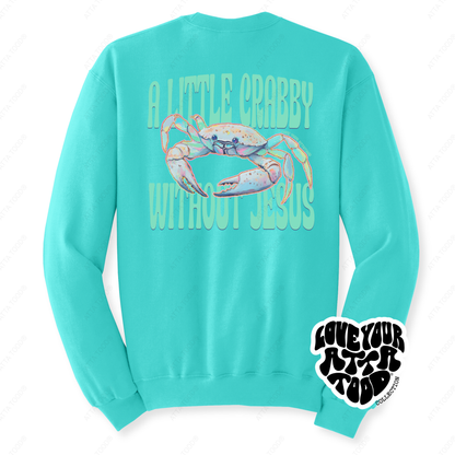 Beach Crab Christian Graphic Sweatshirt | Faith | Coastal
