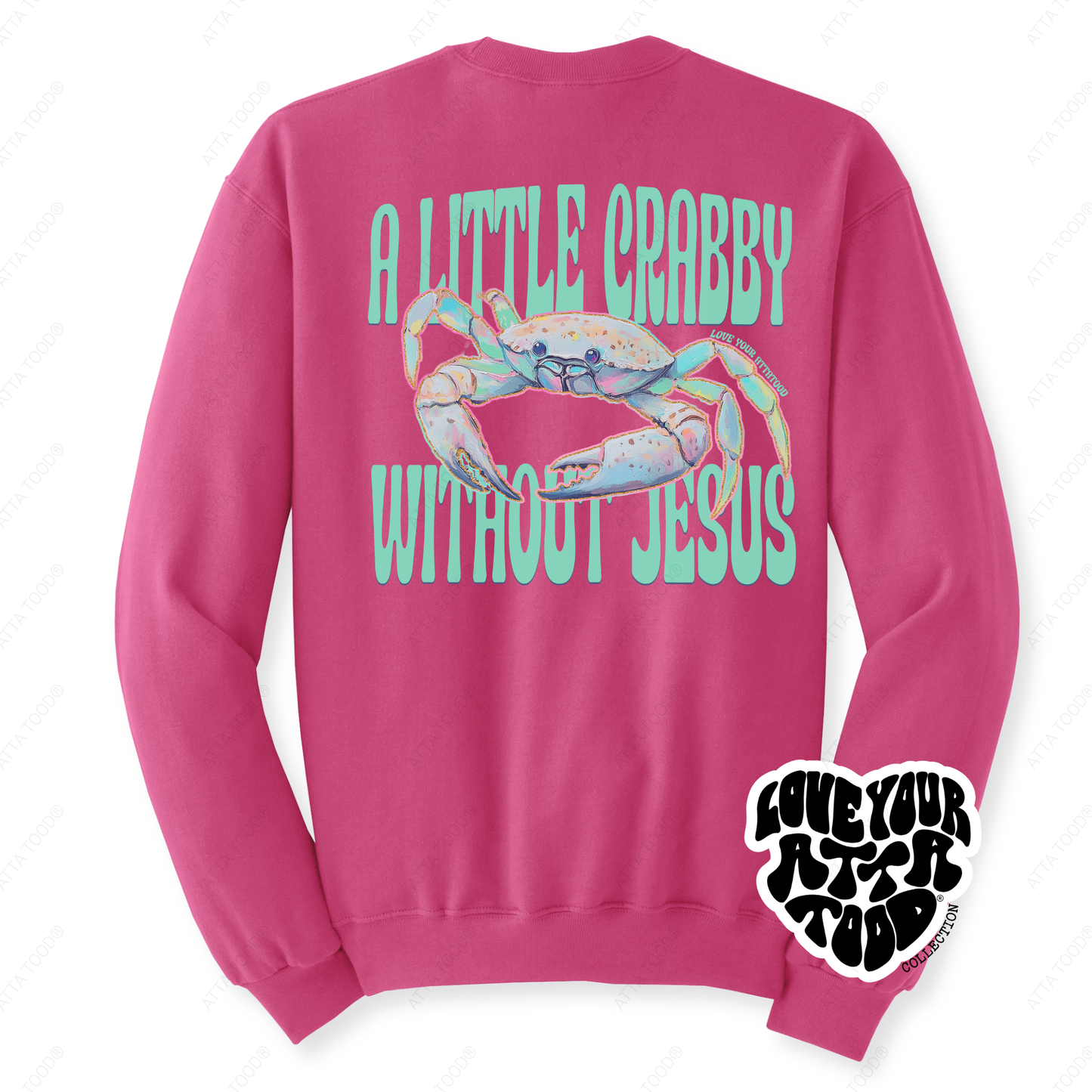 Beach Crab Christian Graphic Sweatshirt | Faith | Coastal