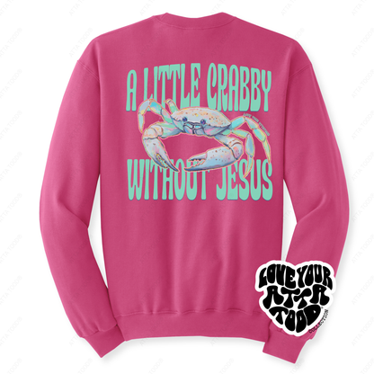 Beach Crab Christian Graphic Sweatshirt | Faith | Coastal