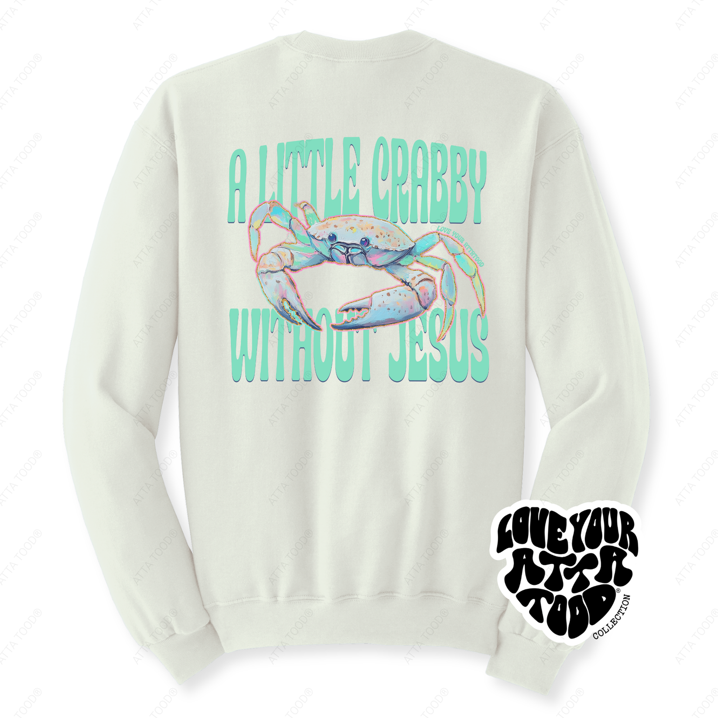 Beach Crab Christian Graphic Sweatshirt | Faith | Coastal