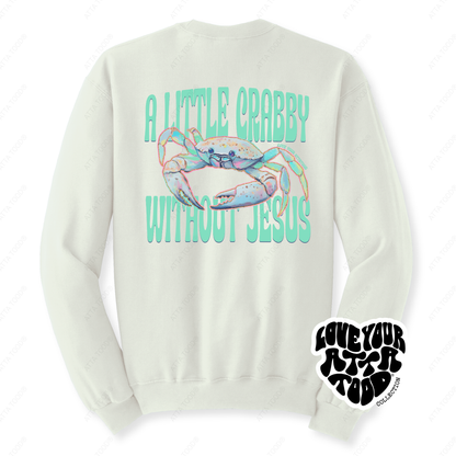 Beach Crab Christian Graphic Sweatshirt | Faith | Coastal