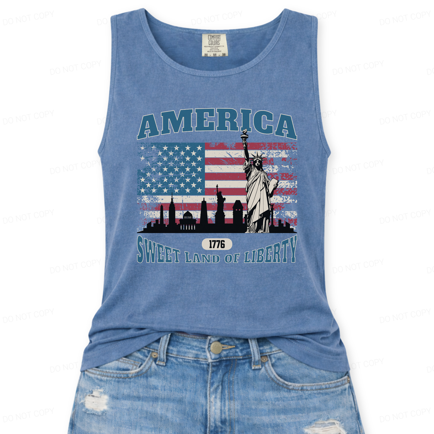 Sweet Land of Liberty Comfort Colors Tank Top | ATTA TOOD®