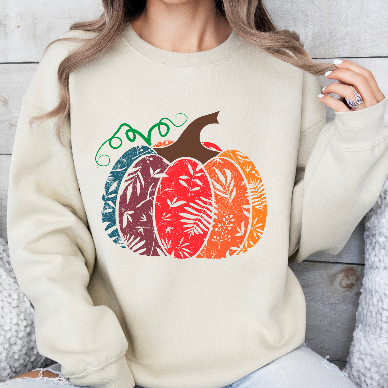 Botanical pumpkin fall sweatshirt