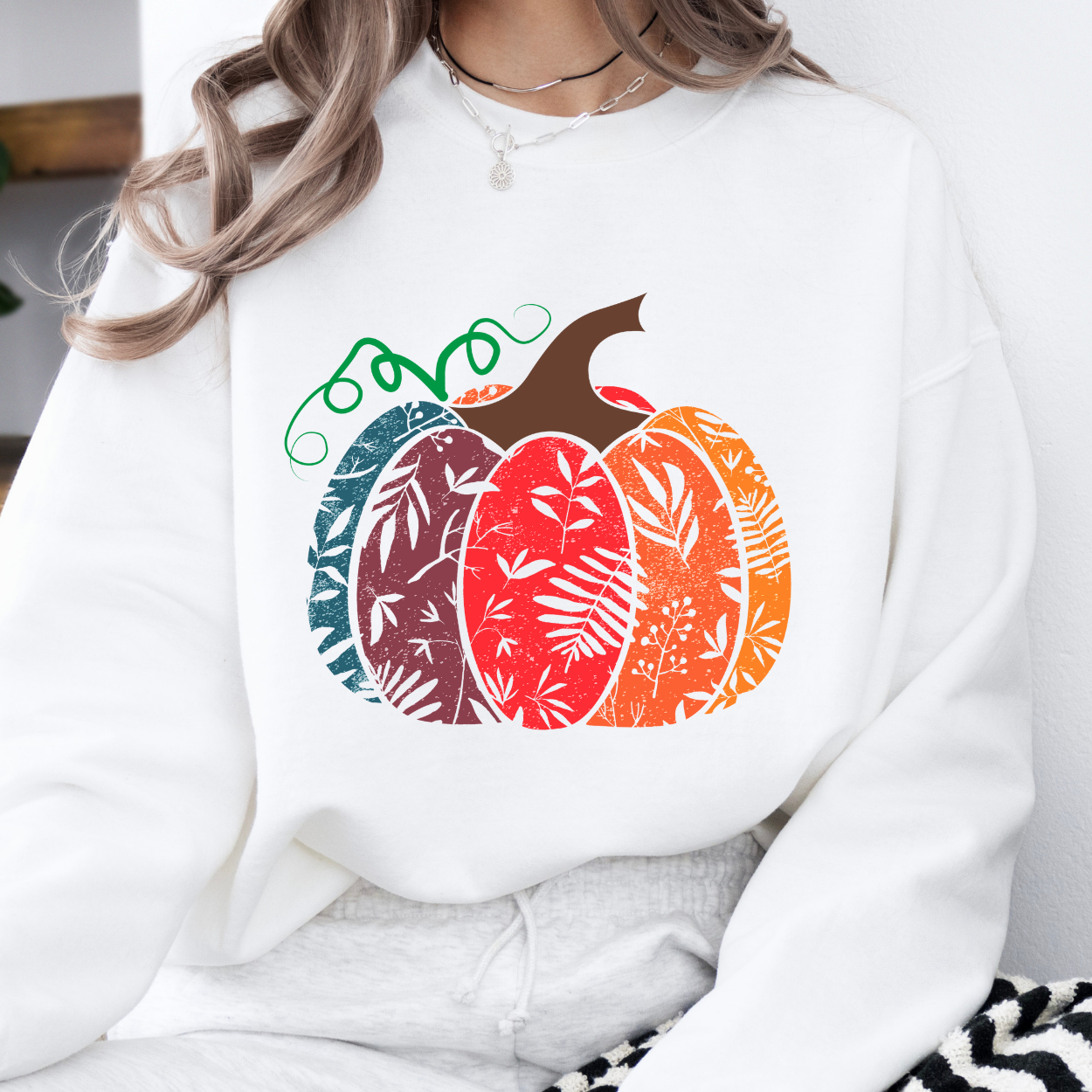 Botanical pumpkin fall sweatshirt