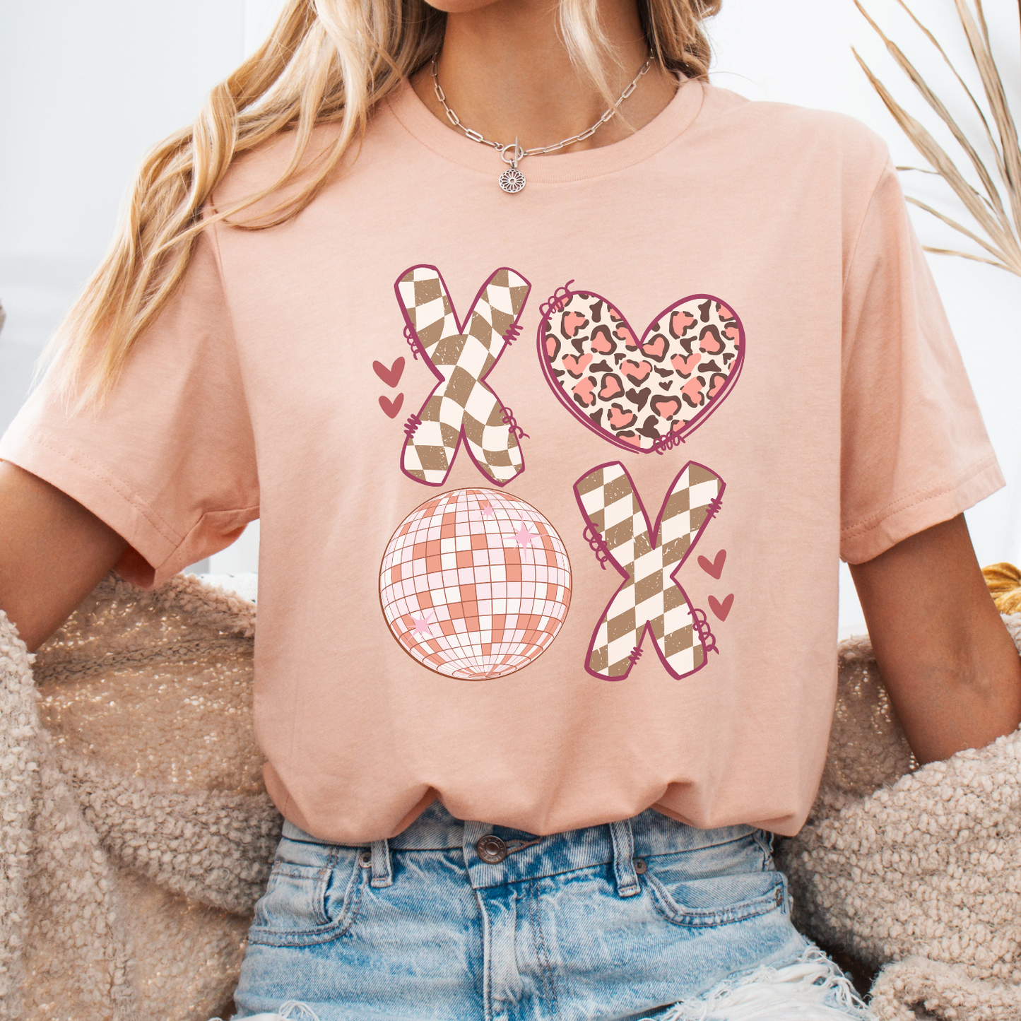 BOHO XOXO Valentine women's graphic t-shirt