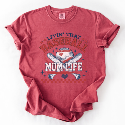 Livin' that baseball mom life Comfort Colors® unisex t-shirt