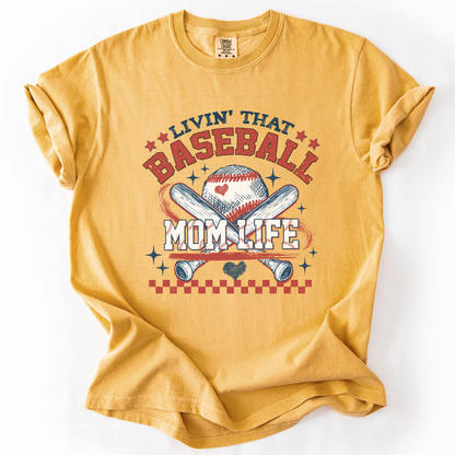Livin' that baseball mom life Comfort Colors® unisex t-shirt