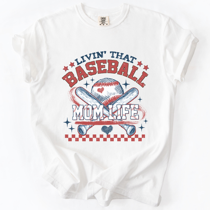 Livin' that baseball mom life Comfort Colors® unisex t-shirt
