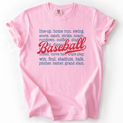 Baseball season terms Comfort Colors® unisex graphic t-shirt