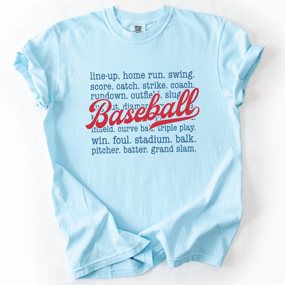 Baseball season terms Comfort Colors® unisex graphic t-shirt