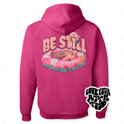 Psalm 46:10 Be Still Christian Flamingo Hoodie | ATTA TOOD®