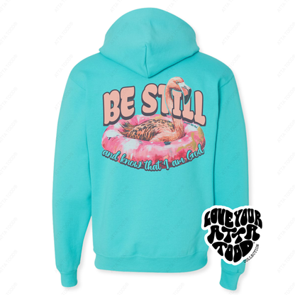 Psalm 46:10 Be Still Christian Flamingo Hoodie | ATTA TOOD®