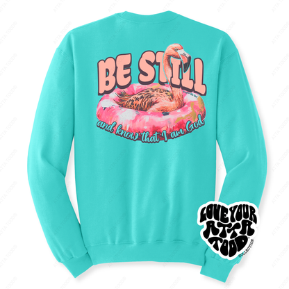 Psalm 46:10 Be Still Christian Flamingo Sweatshirt | ATTA TOOD®