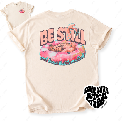 Psalm 46:10 Be Still Christian Flamingo T-Shirt | ATTA TOOD®
