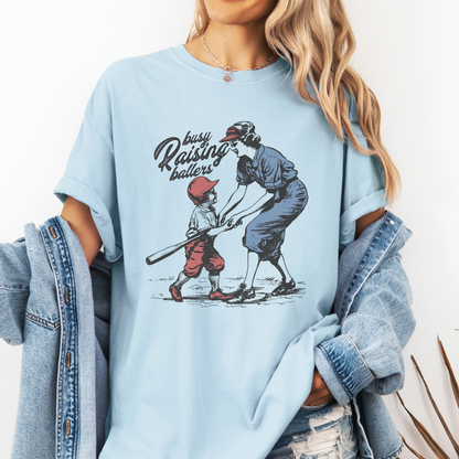 Busy raising ballers Comfort Colors® unisex graphic t-shirt
