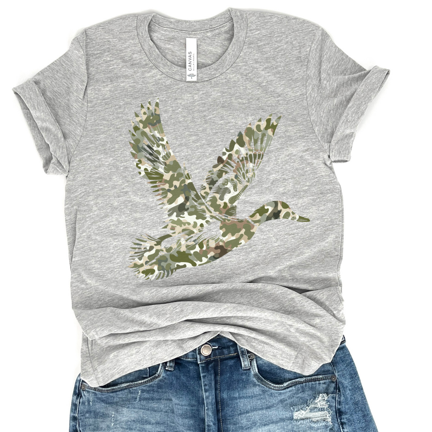 Camouflage duck unisex hunting t-shirt