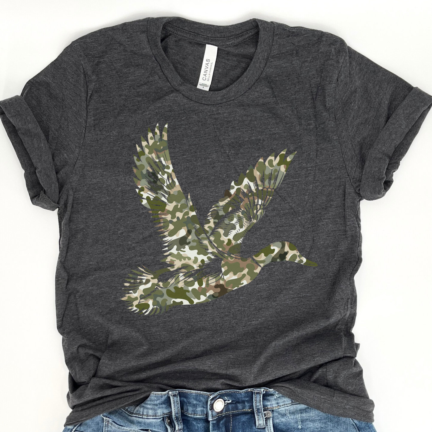 Camouflage duck unisex hunting t-shirt