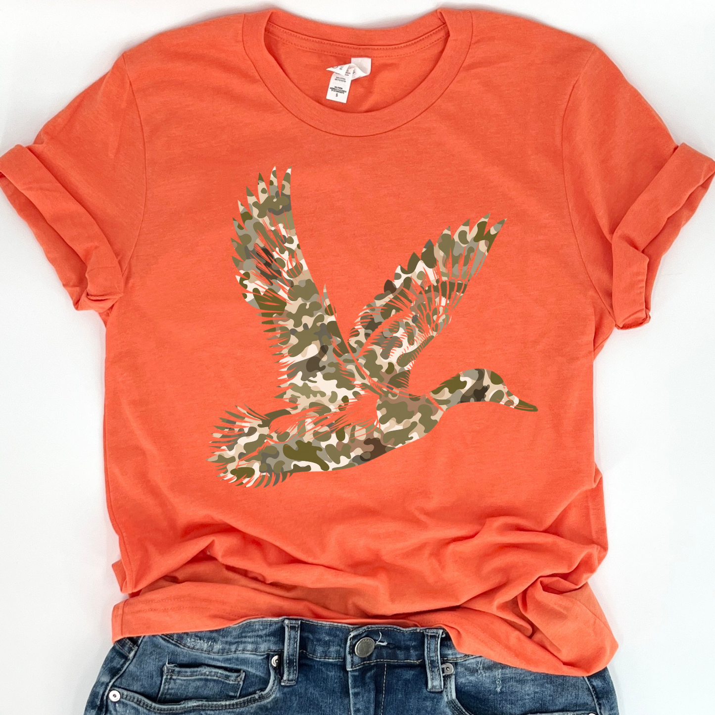 Camouflage duck unisex hunting t-shirt