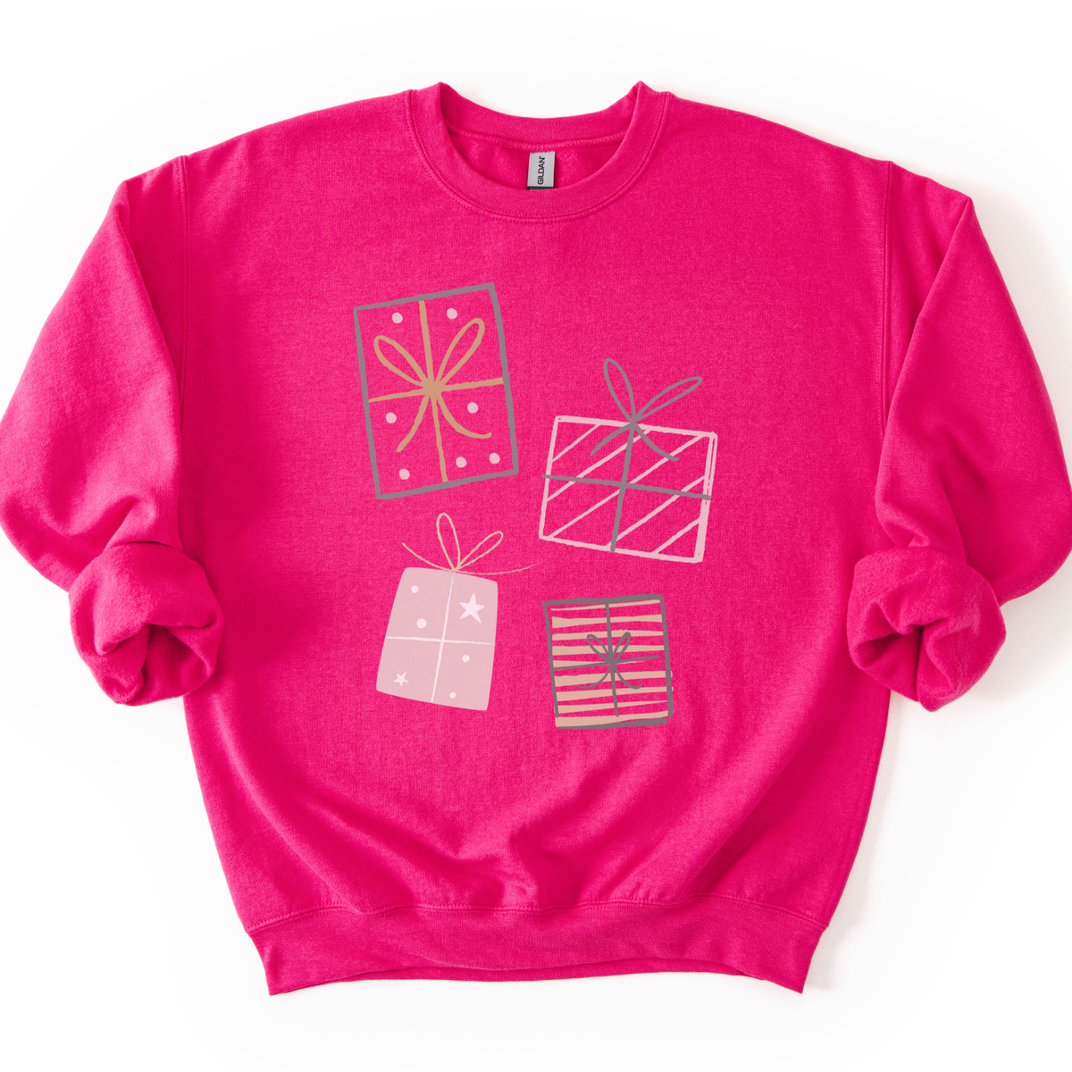Christmas Gift Box Graphic Sweatshirt | Women's Holiday Top