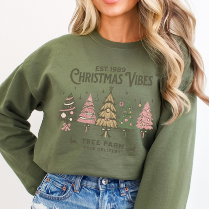 Boho Christmas Tree Farm Graphic Sweatshirt | ATTA TOOD®