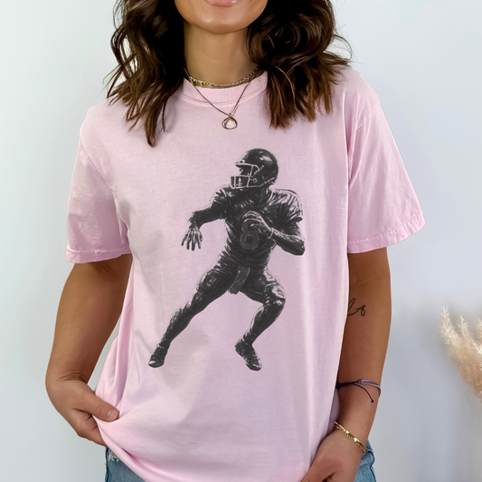Football player Comfort Colors® unisex graphic t-shirt | ATTA TOOD®