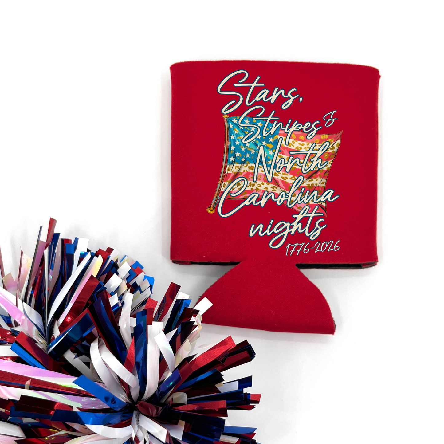 Custom State Pride Fourth of July Can Cooler | Party Favor